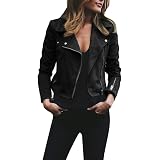 Ilusión Chamarra de vinipiel Negra Modelo Chaleco para Mujer :  Amazon.com.mx: Ropa, Zapatos y Accesorios