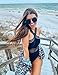 Hilor Women's One Piece Swimsuits Slimming High Waisted Bathing Suits Front Crossover Swimwear Monokinis