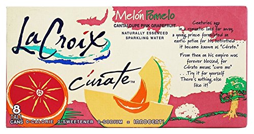 La Croix Curate Melon Pomelo (Cantaloupe Pink Grapefruit) 12 Oz Tall Can Sparkling Water (24 Pk)