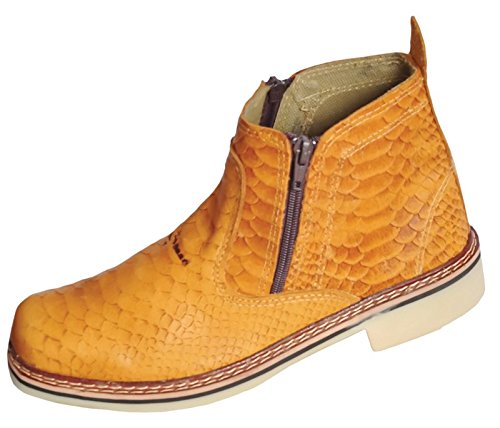 Botina Couro Cobra Sola Latex Saad 43