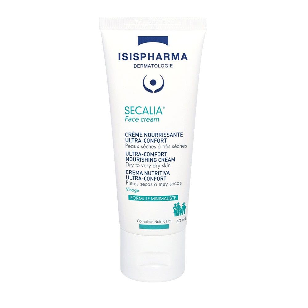 ISISPHARMA SECALIA Face moisturiser 40 ml - Ultra-comfortable daily nourishing face cream - Moisturising cream for dry skin - Family Size - Made in France