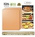 SS SHOVAN Copper BBQ Grill Mat Set of 3,100% Non-Stick Gold BBQ Barbecue Baking Approved, PFOA Free, PTFE Coated and Reusable for Gas, Electric Grill,Charcoal and More -15.75 x 13 Inch