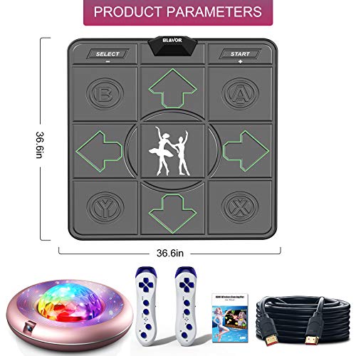 FWFX Dance Mat Games for Kids and Adults,NonSlip Massage Dance Pad