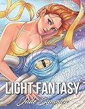 Light Fantasy: An Adult Coloring Book with Princesses, Unicorns, Mermaids, Fairies, Elves, Wizards, and Dragons by Jade Summer