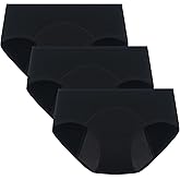 POPKOK Period Underwear Womens Cotton Hipster Postpartum Panties 3 Pack