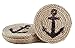 Nautical Anchor Jute Rope Coasters - Set of 4