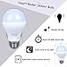 Motion Sensor Light Bulb 7W(60W Equivalent) Radar Smart Bulb Dusk to Dawn LED Motion Sensor Light Bulbs E26 Base Indoor Sensor Night Lights Soft White 6500K Outdoor Motion Sensor Bulb Auto On/Off