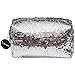Hinwo Splendid Mermaid Sequin Cosmetic Bag Spangle Makeup Bag Sparkling Shiny Bling Paillette Clutch Handbag Purse Wallet Pouch with Zipper Closure, Cubic, Silver