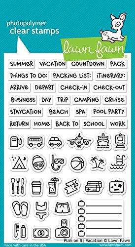 Lawn Fawn Clear Stamp Set - Plan On It: Vacation