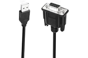 USB to RS-232 DB9 Female Serial Adapter Cable,Hanprmee USB 2.0 Male to RS232 Female DB9(9-pin) Serial Converter Cable (1.8M) 