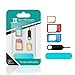 2 Pack Sim Card Adapter,TechRise 5in1 Nano Micro Standard Sim Card Adapter Kit Converter with Sander Bar and Tray Open Needle [Newest Upgraded].