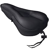 Gel Bike Seat, Universal Fit For Exercise Bike And Outdoor Bikes - Wide Soft Padded Bike Saddle For Women and Men