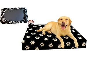 DUKE&LEFTY Washable Dogbed SLIPCOVER-USA Company-Stretchy, Soft Pet Bed Cover-Universal-Easy to Remove (Zipper Free) -Black/Large