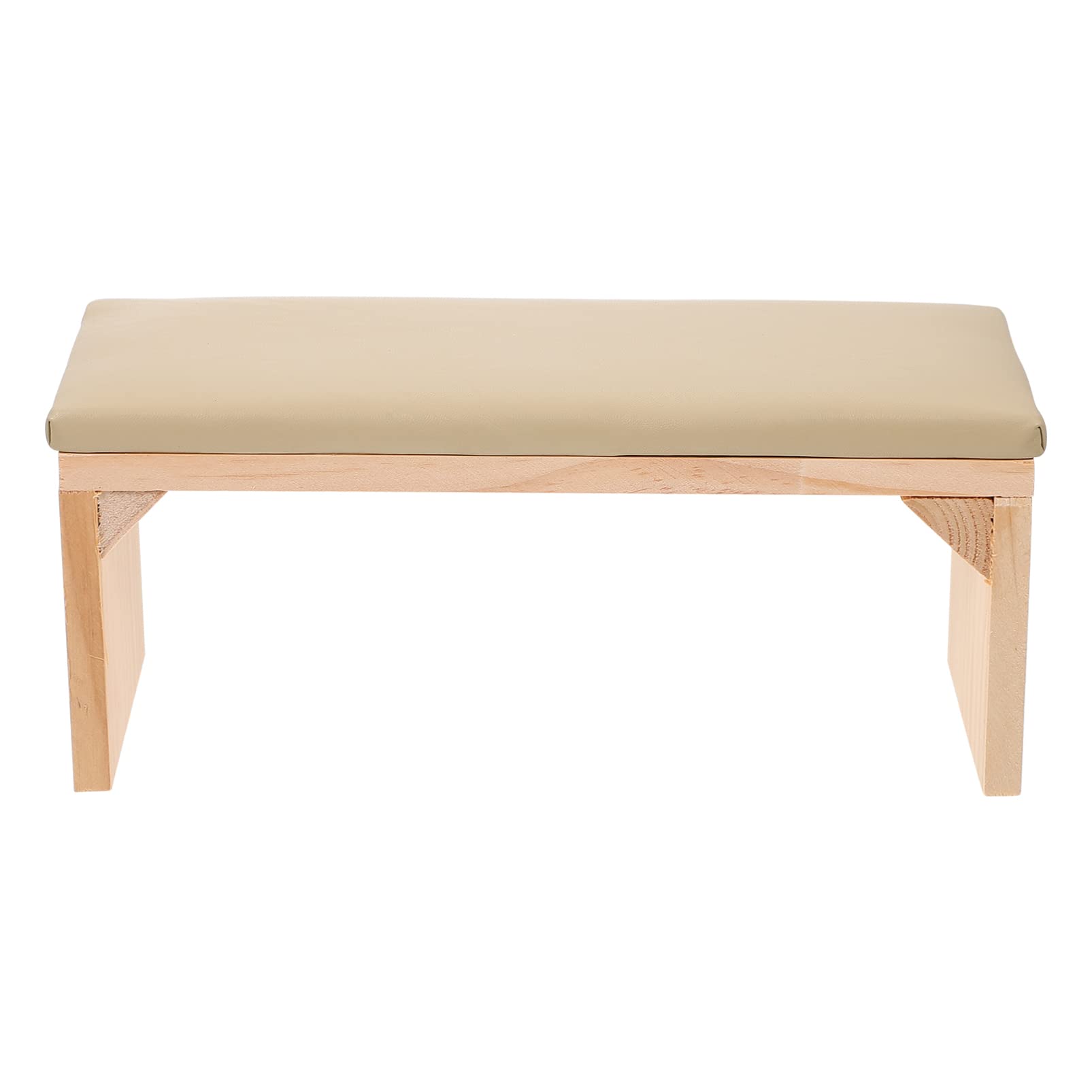 Lurrose Manicure Tools Nail Arm Rest Cushion Leather Manicure Pillow Nail Art Armrest Stand with Wood Base for Nail Art Equipment Salon (Grey) Soft Pillows