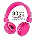 Einskey Kids Headphones with Microphone for Gaming and Chatting, Wired Foldable Headset for Children (Pink)