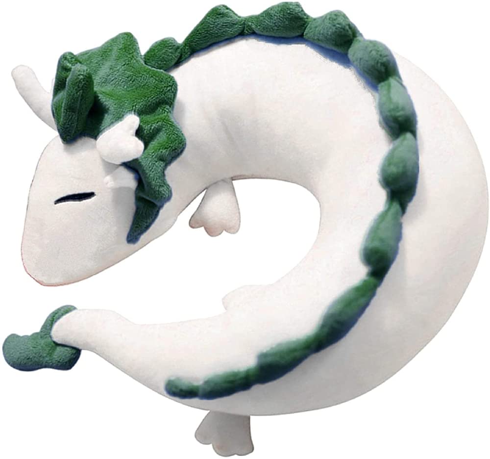 Photo 1 of H-Tesco Cute Spirit Dragon Plush Doll Toy U-Shape Neck Travel Pillow Gift Animation (White)
