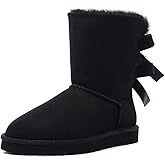 JOY IN LOVE Women's Snow Boots for Winter Mid-Calf high Back Bows