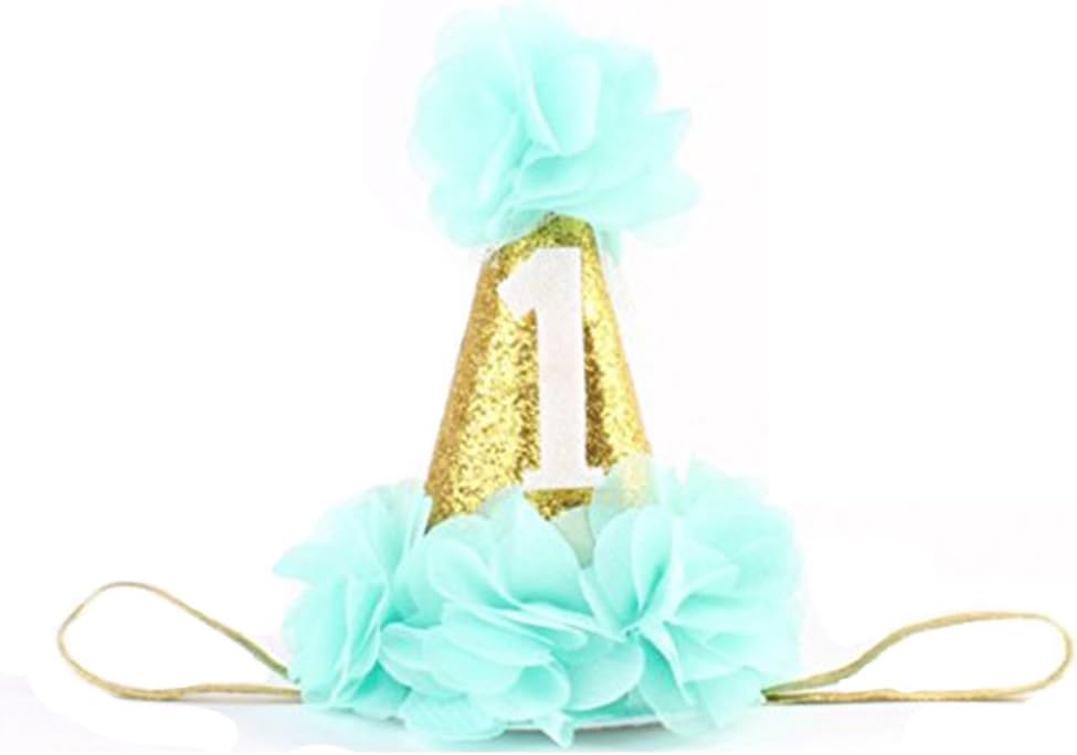 Bodhi2000® Baby Infant First Birthday Hairband Flower Crown Headwear Cone Hat
