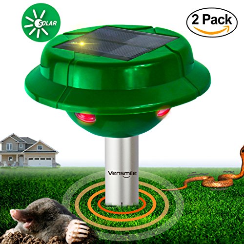 2 x VENSMILE Solar Snake Repellent Mole Repeller Outdoor Rodent Gopher Vole Chaser for Garden Law and Waterproof 2 x VENSMILE Solar Snake Repellent Mole Repeller Outdoor Rodent Gopher Vole Chaser for Garden Law and Waterproof