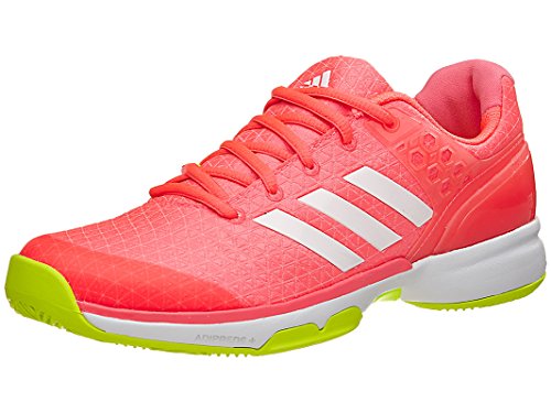 adidas Performance Women's Adizero Ubersonic 2 w Tennis Shoe, Flash Red White/Electricity, 8.5 M US