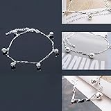 Fashon Women Silver Tone Jingle Bell Anklet Ankle Bracelet Chain 01