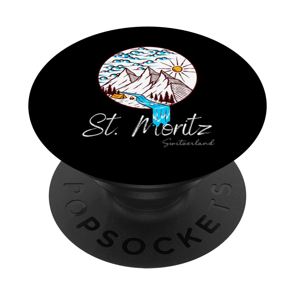 St. Moritz Souvenir Switzerland PopSockets Swappable PopGrip