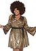 Leg Avenue Women's dress, Gold, 1X / 2X