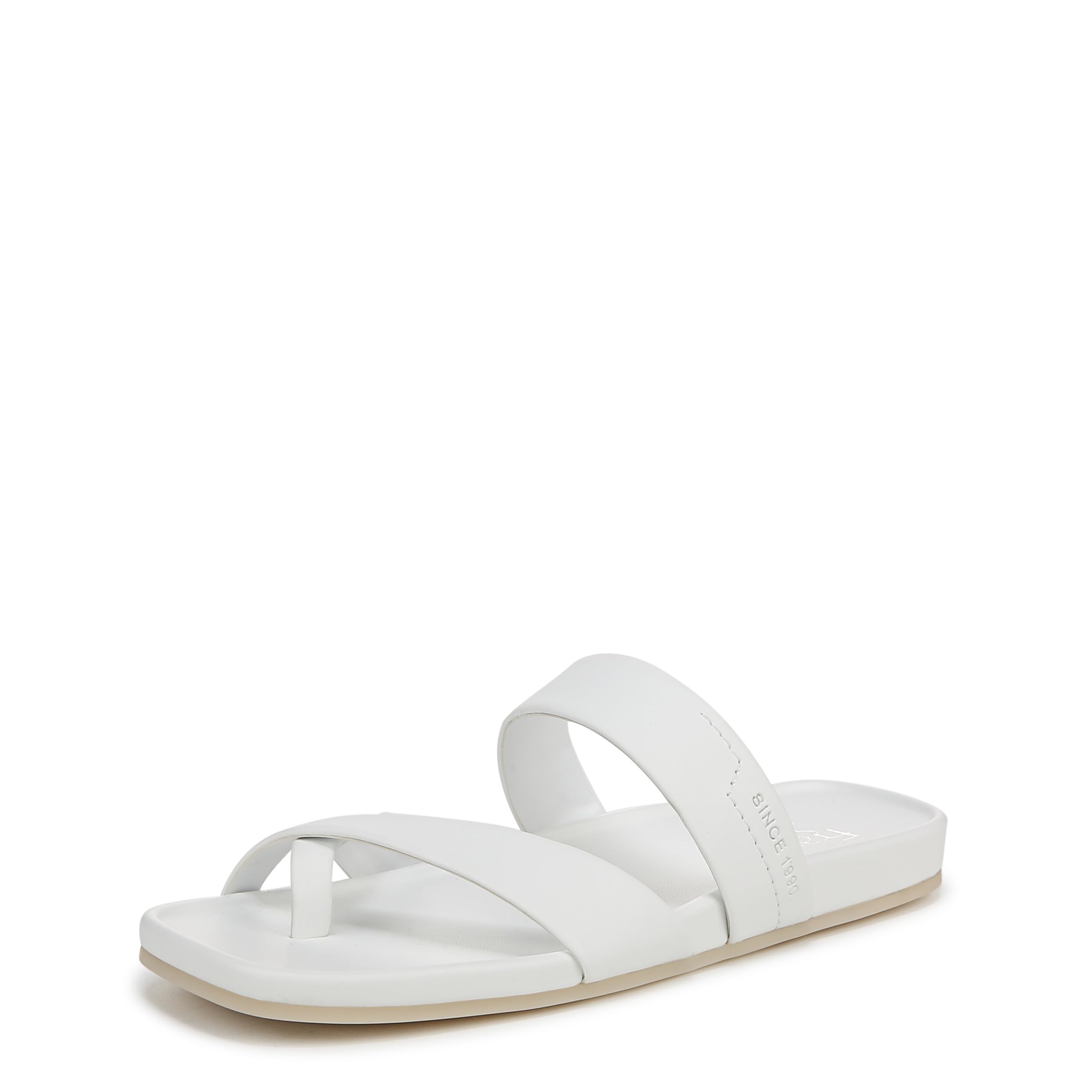 Franco Sarto Womens Estella Slide Sandal White 6.5 M