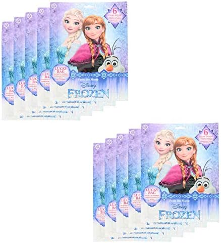 Ultimate Source 10 Pack of Disney Frozen Lucky Bag Party Gift Favour Stocking Filler Colour Play Drawing Stickers Pencil Activity Pack Age 3+