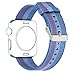 Yichan Woven Nylon Fabric Wrist Strap Replacement Band with Classic Square Stainless Steel Buckle for Apple iWatch Series 1/2/3,Sport & Edition,42mm,Tahoe Blue