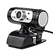 HD 1080P Webcam with Microphone for Desktop Standing and Clip-on,PC USB Video Web Camera Cam Live Streaming 90-Degree Extended View for Video Calling (Black-2)