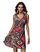 Jinhuanshow Women's Casual Low-cut V-neck Prints Sundresses