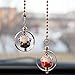 UZHOPM Lucky Cat Car Pendant Chinese Ceramic Car Hanging Ornament Car Interior Decor (Black&Red)