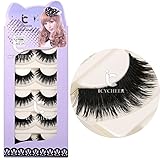 Makeup Black Cross False Eyelashes 5 Pairs Cosmetic Thick Fake Eye Lash Natural Eye Long Lashes Extension