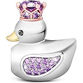GNOCE 925 Sterling Silver Duck Charms for Bracelet Animal Pendant Jewelry Duck Queen Charm For Women Gift
