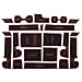 2017 2018 2019 CRV Car Cushion Non-Slip Gate Slot Pad Cup Mat Car Interior Door Slot Pad Automotive Decoration 20pcs/Set (Red)
