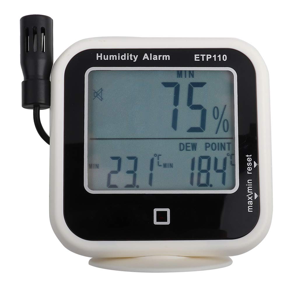 Akozon Hygrometer ETP110 Digital Hygrometer Indoor Thermometer Humidity Dew Point Meter for Home Laboratory