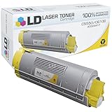 LD © Compatible Okidata 43324417 / Type C8 Yellow Laser Toner Cartridge for OKI C5550n MFP, C6100dn, C6100dtn, C6100hdn, & C6100n