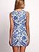 Floerns Womens' Summer Floral Print Scallop V Neck Bodycon Mini Tank Dress 1-Blue S