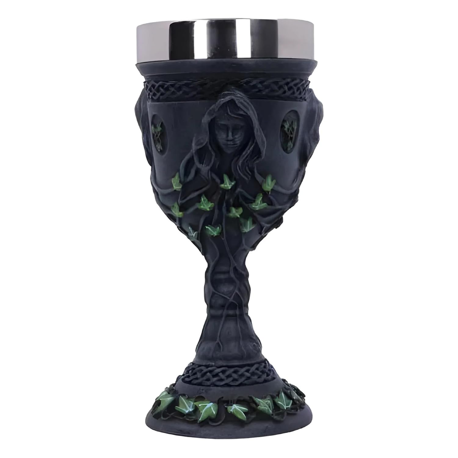 Nemesis Now NOW119S Mother Maiden & Crone Chalice 21cm, Stainless Steel, 200 milliliters, Grey
