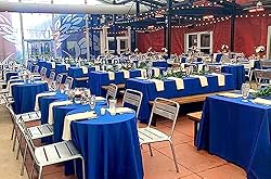6 Pack Polyester Tablecloths, Royal Blue 90 x 132