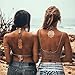 Terra Metallic Tattoos,Konsait 12 Sheets 174 Designs - Jewelry Mandala Mehndi BohoTribal Body Art Indian Tattoos Gold Silver White for Hawai Beach Pool Party Favors Bachelorette Wedding Supplies