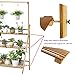 Moutik Bamboo Planter Pot Plants Stand Folding 3 Tier Hanging Flower Display Shelving Organizer Storage Shelves Rack Unit Holder 39.3inthumb 4