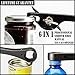 6 IN 1 Manual Can Opener - No Sharp Edges - Lifetime Guarantee - For Cans Bottles Jars and Tins