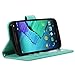 Moto X Pure Edition Case, Moto X Style Case, Style4U Premium PU Leather Stand Wallet Case with ID Credit Card/Cash Slots for Motorola Moto X Style / Pure Edition (2015 Release)+1 Stylus [Mint Green]