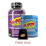 AM-PM Testosterone Boosting Stack Bundle - KA-POW! K.O. #1Overnight Testosterone Booster & - KA-POW! The Fastest Hitting ANABOLIC PREWORKOUT On The Planet with FREE Drawstring Kapow Bag(W 14