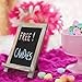 10 Inch Mini Rustic White-Washed Brown Wood Easel Style Chalkboard / Tabletop Memo Sign with Chalk Tray