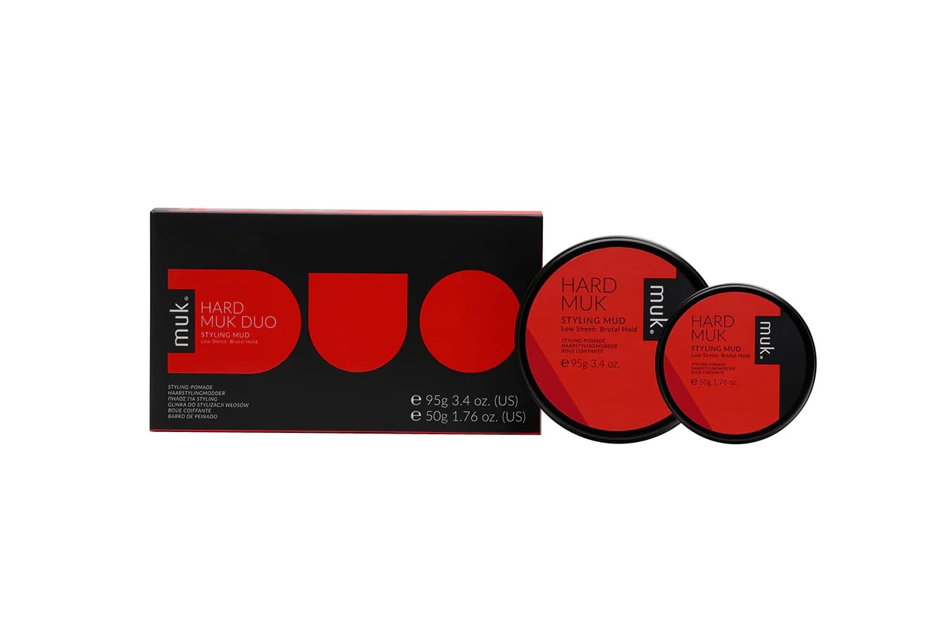 MUK Hard Duo Hair Styling Mud (50g+95g)