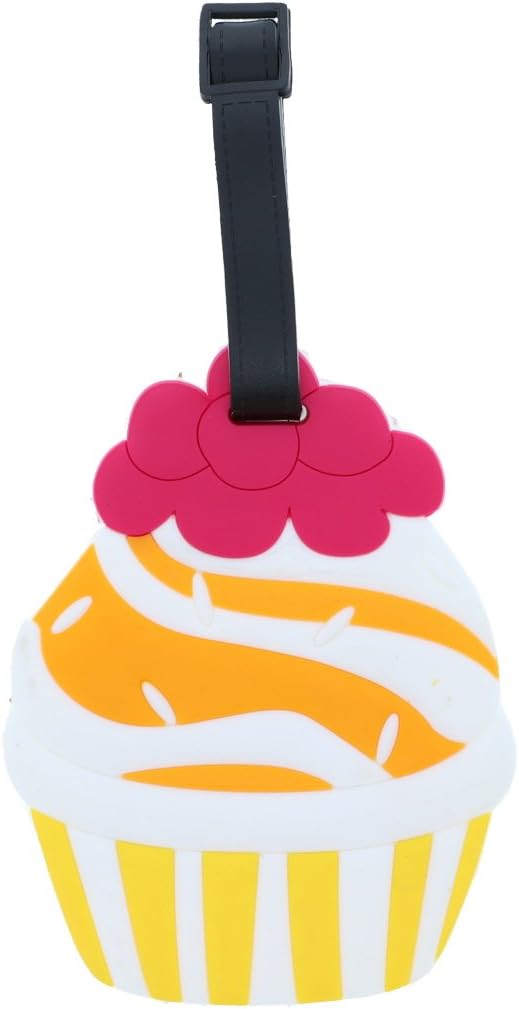Fun Food Luggage Tags for Travel Suitcase ID Holder - Cupcake