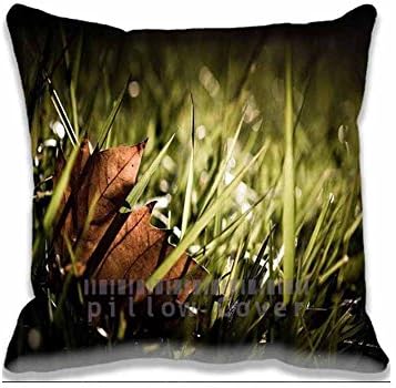 Cotton Polyester Pillowcase 18x18inch Twin Sides,Leaf Autumn Cool Pillow Case Coushion Cover Protector Decorative for Home Hotel Couch Bed